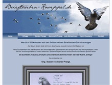 Tablet Screenshot of brieftauben-knoeppel.de